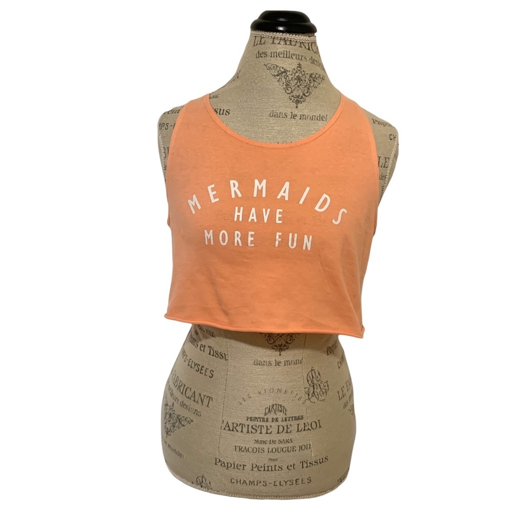 Cute Coral "Mermaids Have More Fun" Top